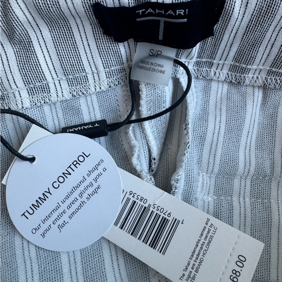 Tahari Black and White Striped Pants - Picture 2 of 2